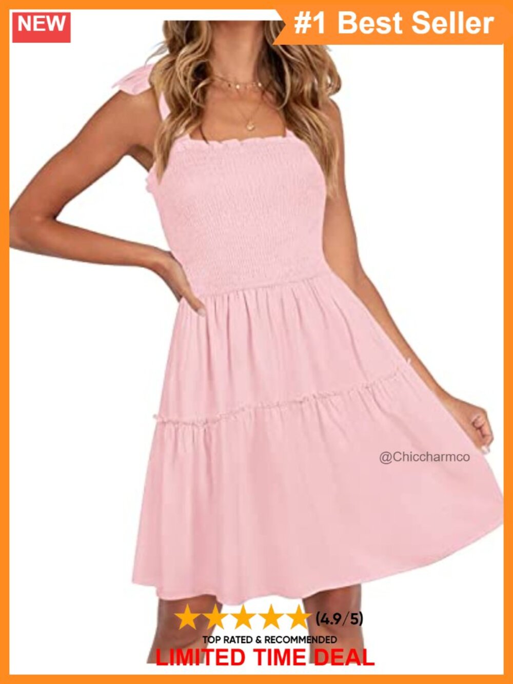Spaghetti Strap Sleeveless Mini Dress Square Neck Ruffled Hem Backless